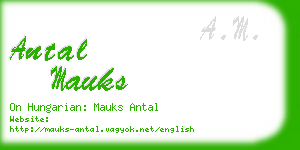 antal mauks business card